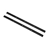 2Pcs Skateboard Rails Kantenschutz Verschleißfeste Flexible Rippen Bones Board Rails mit Befestigungsschrauben(Schwarz)