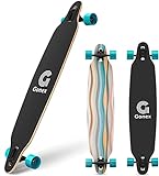 Gonex 42' Longboard Skateboard für Mädchen Erwachsene Anfänger und Kinder, Komplettes Skateboard 9-lagiger Ahorn Konkav Kreuzer, Blau