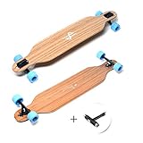 Carving Longboard, HB Boards Carve Flex 1 Professioneles Cruising Longboard Bambus 41' mit High-Speed Abec 9 Kugellagern