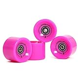 Apollo Longboard Rollen, Wheel Set inkl. Kugellager, 78A - 70mm, Farbe: Solid Pink/Pink