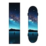 duoyif Skateboard Griptape 84 x 23 cm Skateboard Griffband Grip-Tape für Skateboards Longboard Grip Tape Scooter Griptape - Anti-Air-Bubble Wasserdicht Rutschfest Verschleißfest